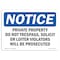 Signmission OSHA Notice Sign, 18" Height, 24" Width, Private Property Dot No Trespass Solicit Sign, Landscape OS-NS-D-1824-L-17828 - alternate 1